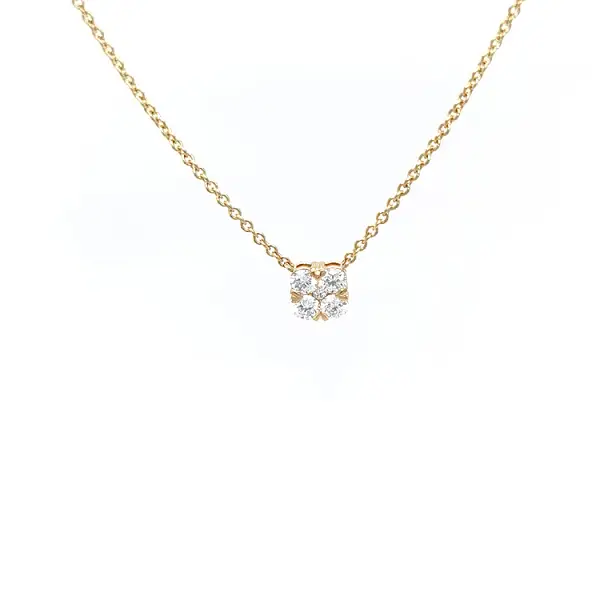 Gold Necklace with Diamonds