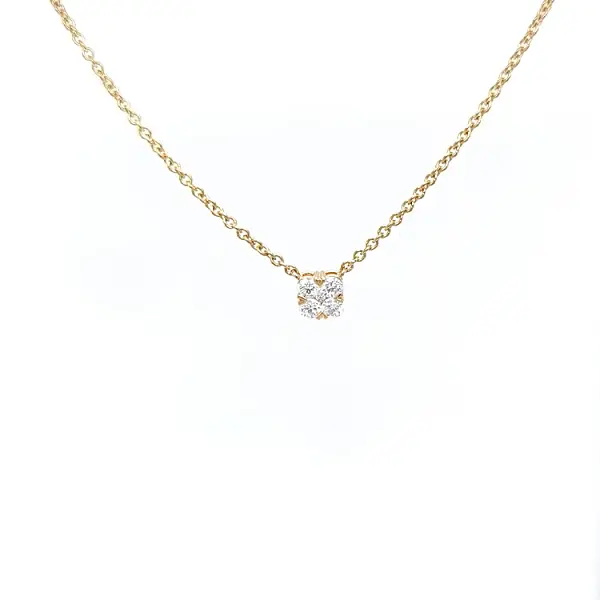 Gold Necklace with Diamonds