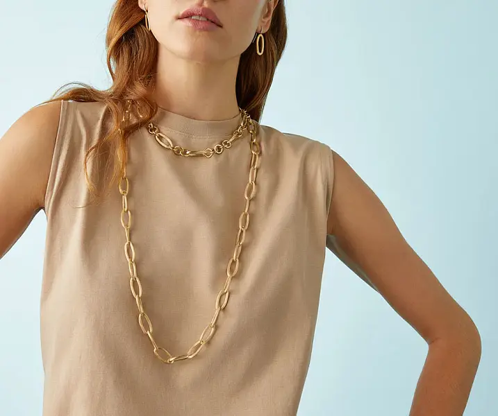 Gold Marco Bicego Jaipur Link Necklace CB2670 Y