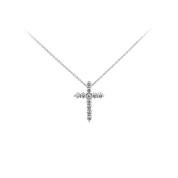 Gold Necklace Cross Diamonds