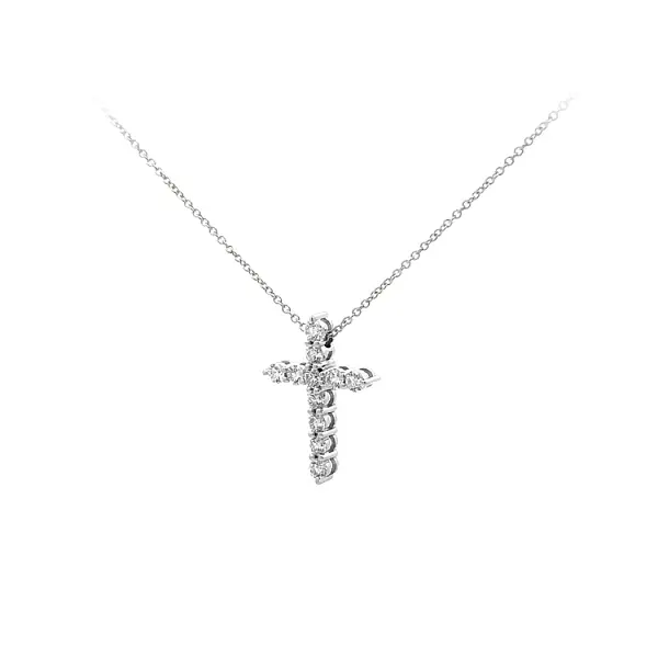 Gold Necklace Cross Diamonds