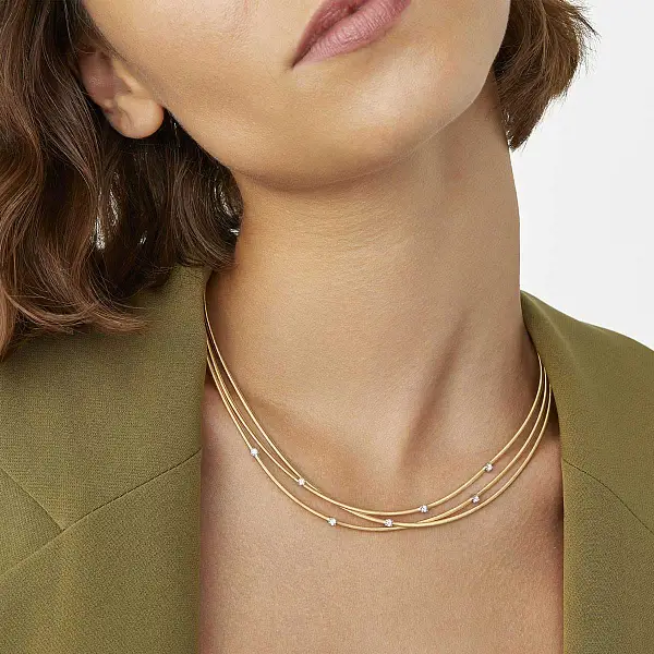 Gold Necklace Marco Bicego Goa CG617 B W 01