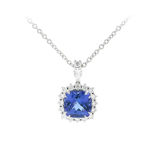 Luxury Necklace with Tanzanite in Symphony of Diamonds