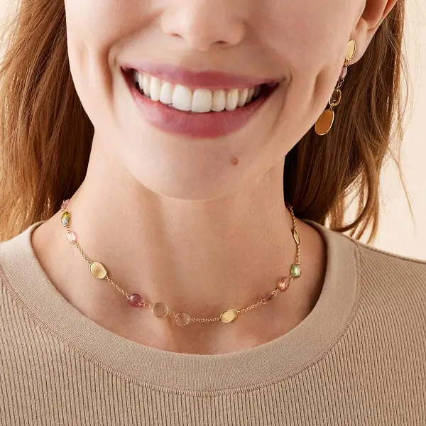 Gold Marco Bicego Lunaria Necklace CB2867 TM01 Y