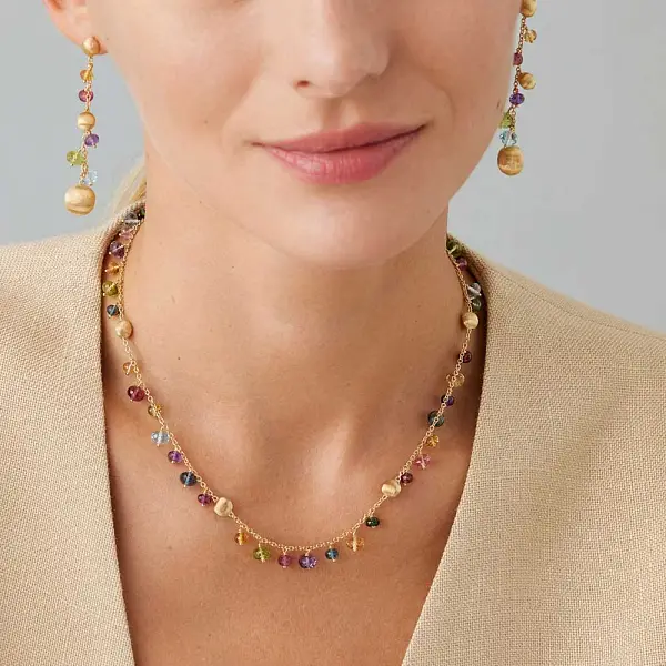 Gold Necklace Marco Bicego Africa Gemstones CB2781 MIX02 Y