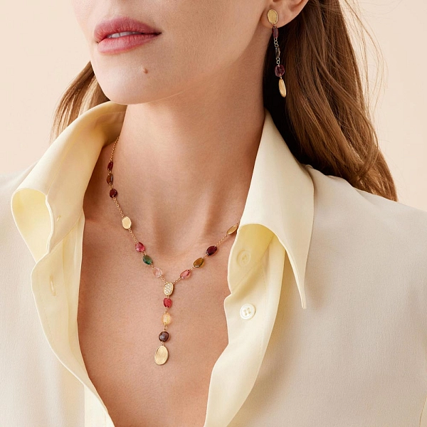 Gold Necklace Marco Bicego Lunaria Color CB2870-B TM01 Y