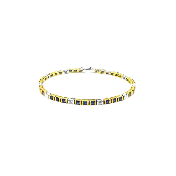 Gold Bracelet with Sapphires and Diamonds