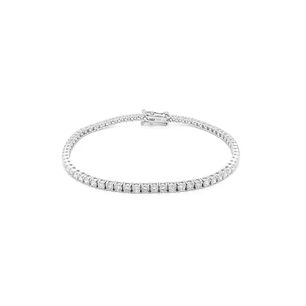 Gold Tennis Bracelet with Diamonds