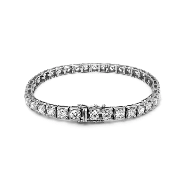 Gold Tennis Bracelet with Diamonds