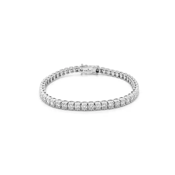 Gold Tennis Bracelet with Diamonds