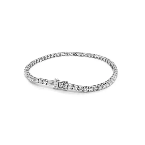Gold Tennis Bracelet with Diamonds