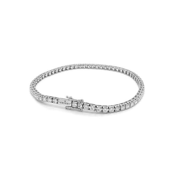 Gold Tennis Bracelet with Diamonds