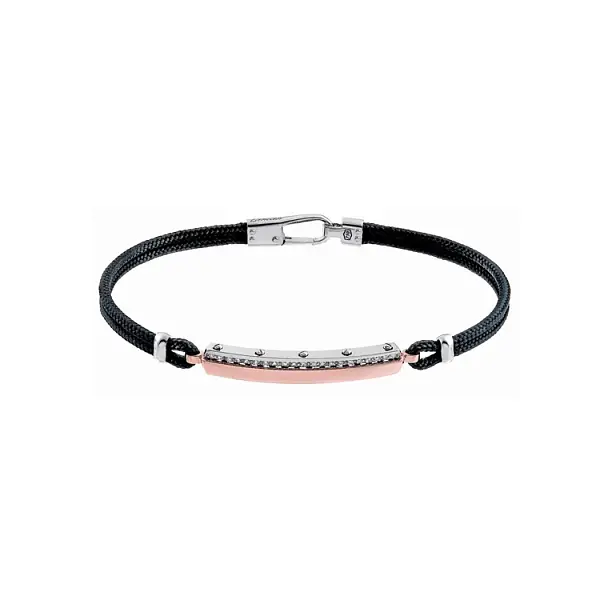 Gold Men's Zancan Bracelet with Diamonds