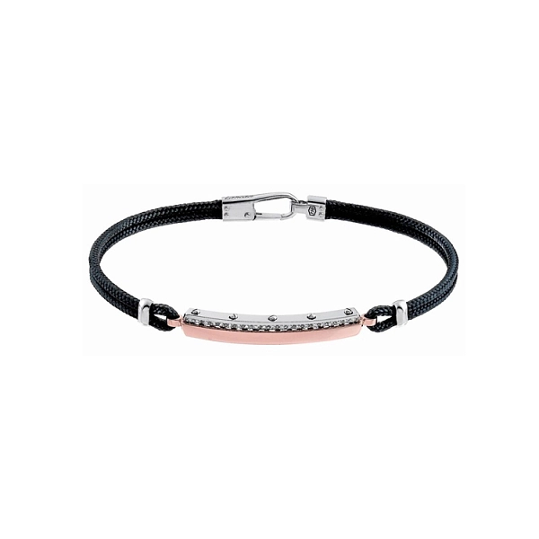 Gold Men's Zancan Bracelet with Diamonds