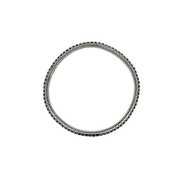 Tennis Bracelet with Black Gold Diamonds