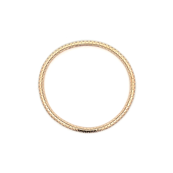 Tennis Bracelet with Pink Gold Diamonds