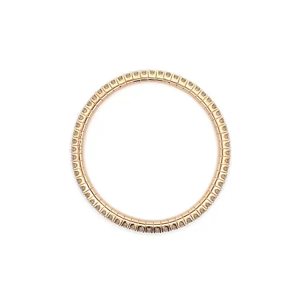 Tennis Bracelet with Pink Gold Diamonds