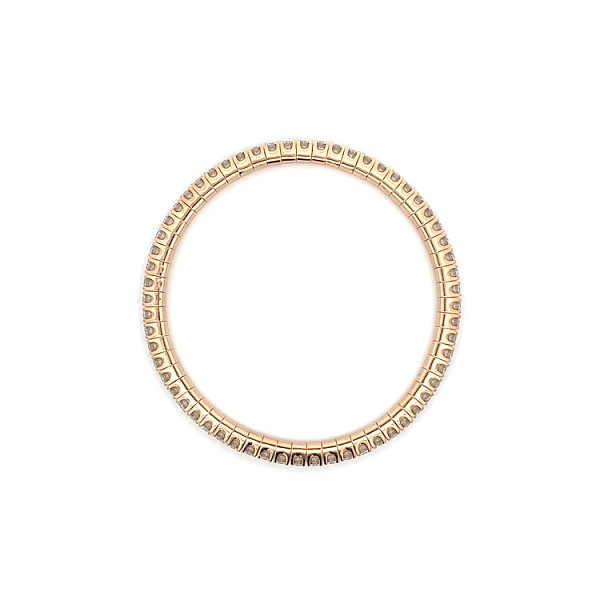 Tennis Bracelet with Pink Gold Diamonds