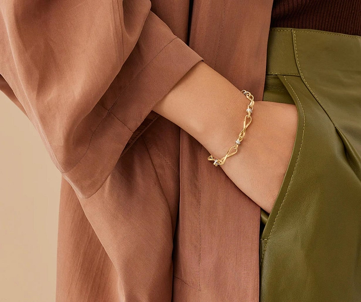 Gold Bracelet Marco Bicego Marrakech Onde BG844 B YW