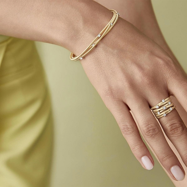 Gold Bracelet Marco Bicego Goa BG617 B W 01