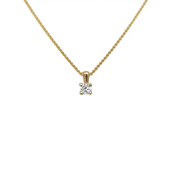 Gold Pendant with Diamond