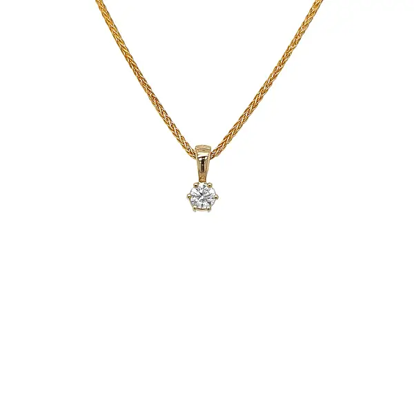 Gold Pendant with Diamond