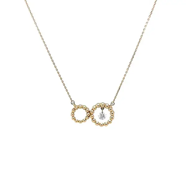 Gold Necklace with Diamond