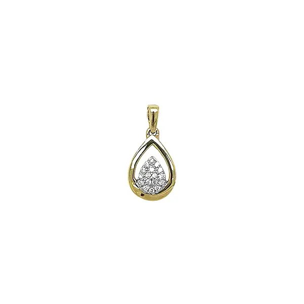 Gold Pendant with Diamonds