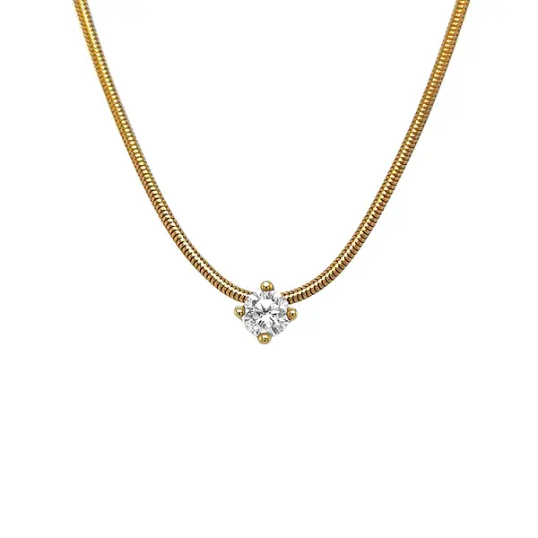 Gold Pendant with Diamond