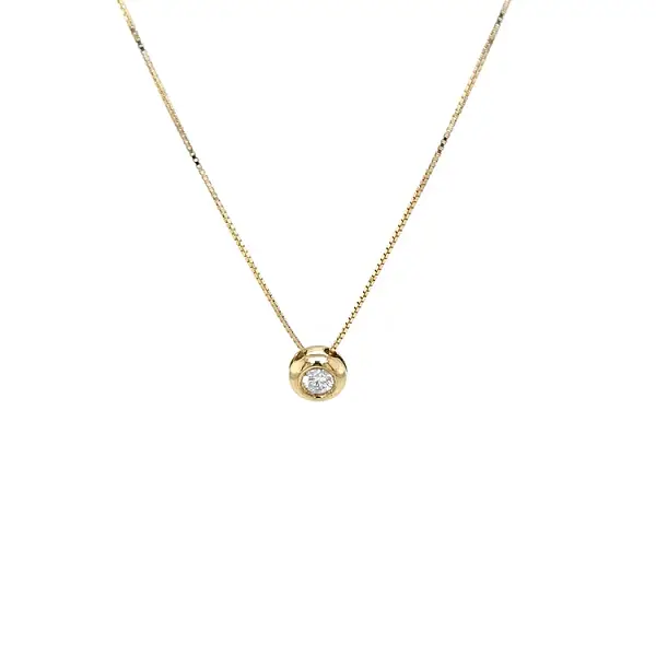 Gold Pendant with Diamond
