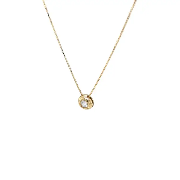 Gold Pendant with Diamond