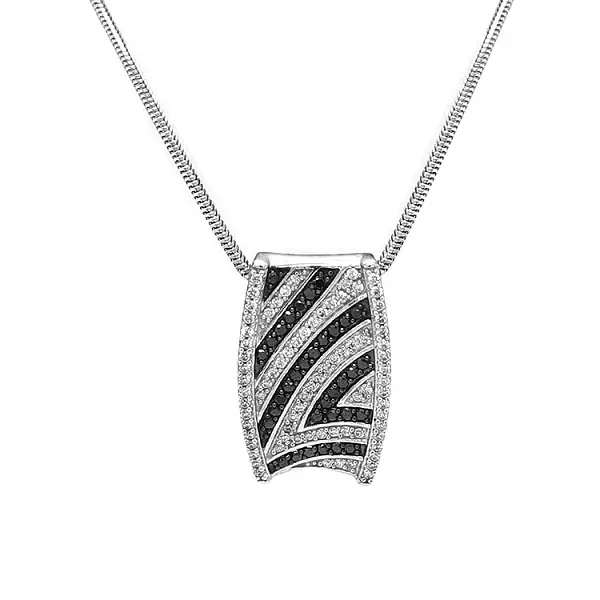 Gold Pendant with Red and White Diamonds