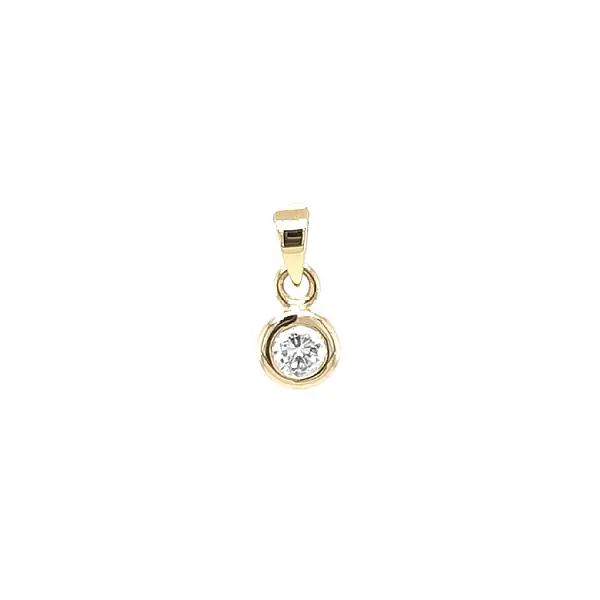 Gold Pendant with Diamond