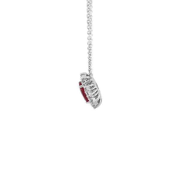 Gold Pendant with Ruby and Diamonds