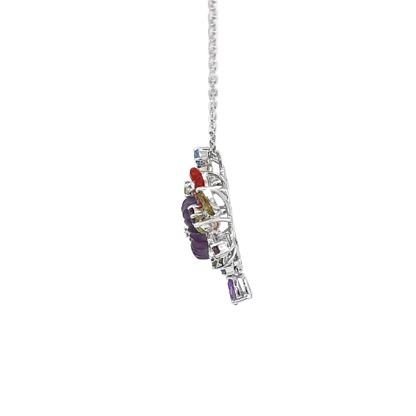Gold Pendant Semi precious stones and Diamonds