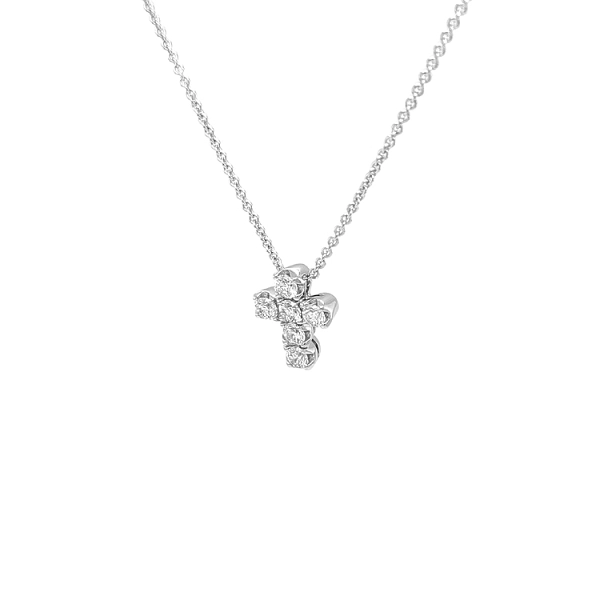 Gold Pendant Cross with Diamonds