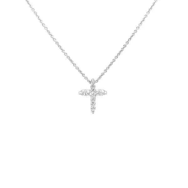 Gold Pendant Cross with Diamonds