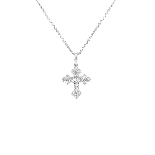 Gold Pendant Cross with Diamonds