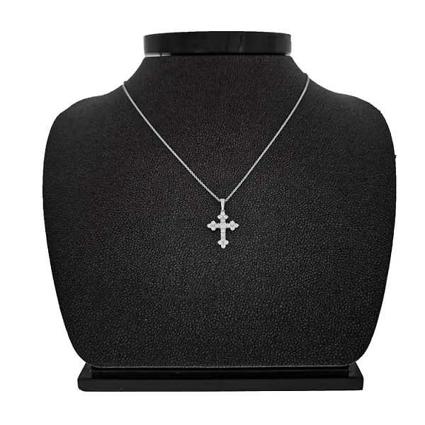 Gold Pendant Cross with Diamonds