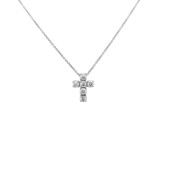 Gold Pendant Cross with Diamonds