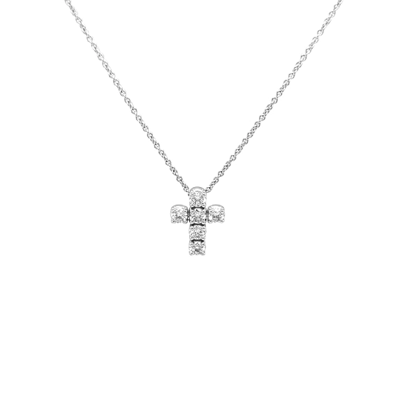 Gold Pendant Cross with Diamonds