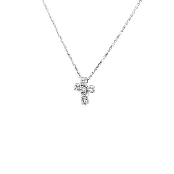 Gold Pendant Cross with Diamonds