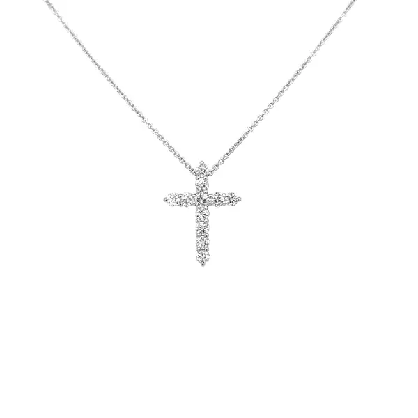 Gold Pendant Cross with Diamonds