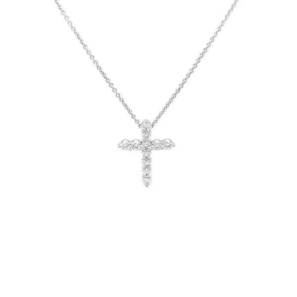 Gold Pendant Cross with Diamonds