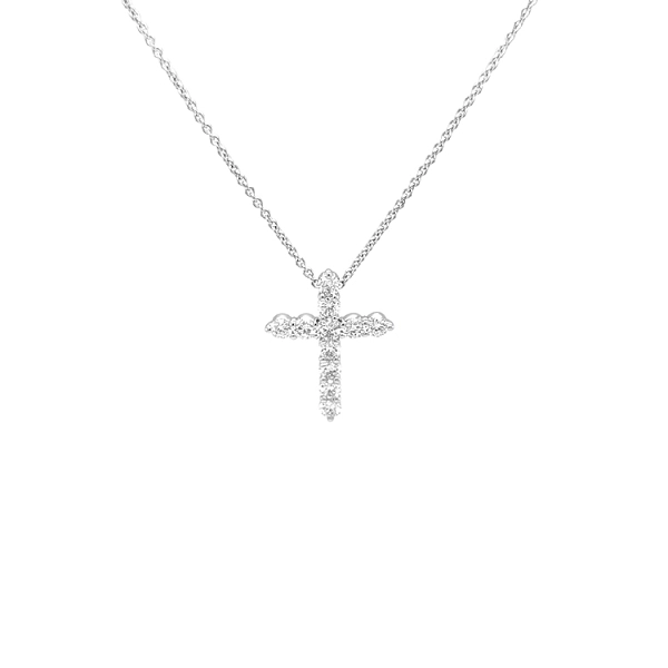 Gold Pendant Cross with Diamonds