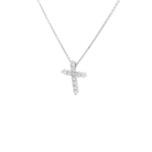Gold Pendant Cross with Diamonds