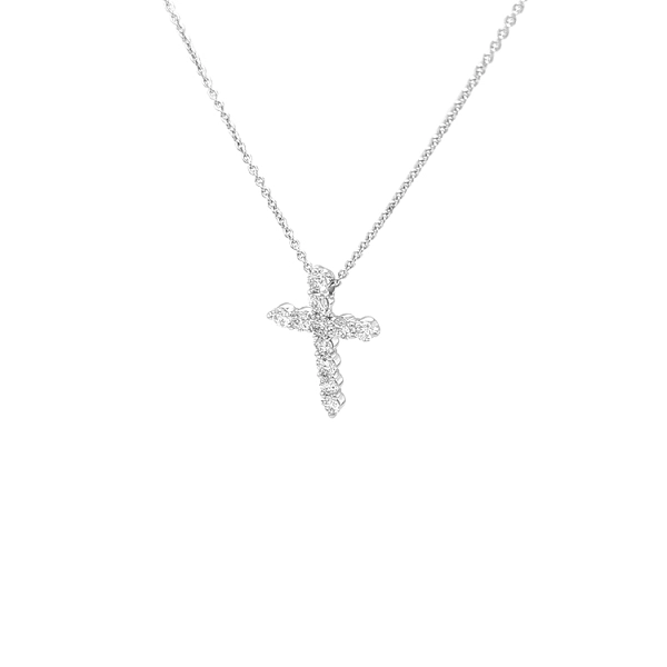 Gold Pendant Cross with Diamonds