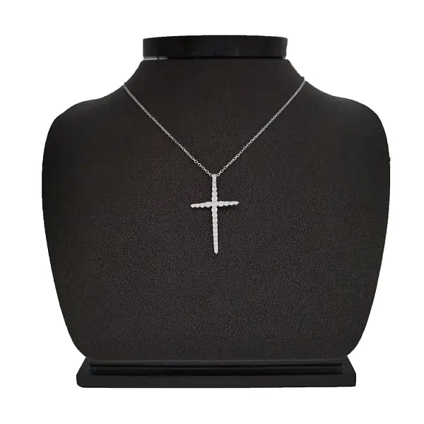 Gold Pendant Cross with Diamonds