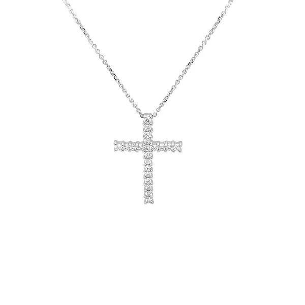 Gold Pendant Cross with Diamonds
