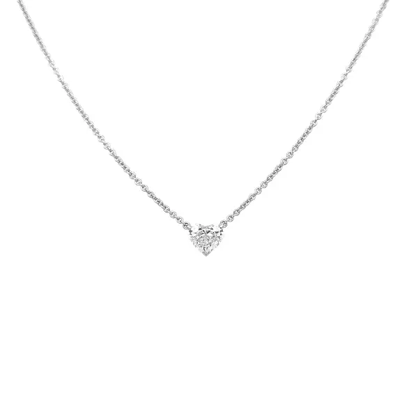 Gold Pendant Heart with Diamond